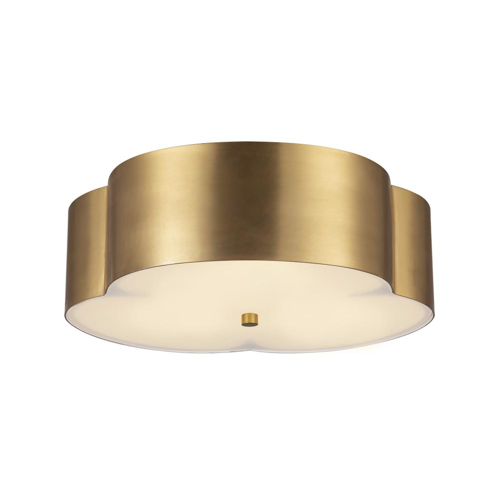 Adella 14-in Brushed Gold Socket Flush Mount