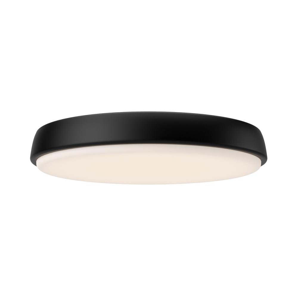 Laval 15-in Matte Black LED Flush Mount