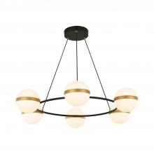 Alora Lighting CH302006MBBG-UNV - Tagliato 36-in Matte Black/Brushed Gold LED Chandeliers