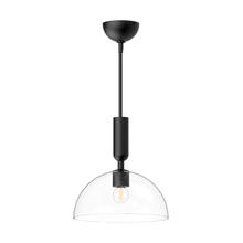 Alora Lighting PD563012MBCL - Jude 12-in Clear Glass/Matte Black 1 Light Pendant