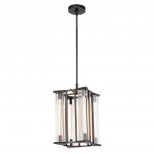 Alora Lighting PD339415UBCR - Sabre 11-in Ribbed Glass/Urban Bronze LED Pendant