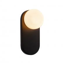 Alora Lighting WV425112MBOP - Ariel 12-in Matte Black/Opal Glass Socket Wall/Vanity Light