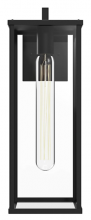 Alora Lighting EW652707BKCL - Brentwood 17-in Clear Glass/Textured Black 1 Light Exterior Wall Sconce