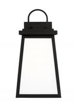 Visual Comfort & Co. Studio Collection 8648401EN3-12 - 1-light LED outdoor exterior medium wall lantern sconce in black finish with clear g