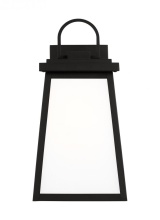 Visual Comfort & Co. Studio Collection 8648401EN3-12 - 1-light LED outdoor exterior medium wall lantern sconce in black finish with clear g