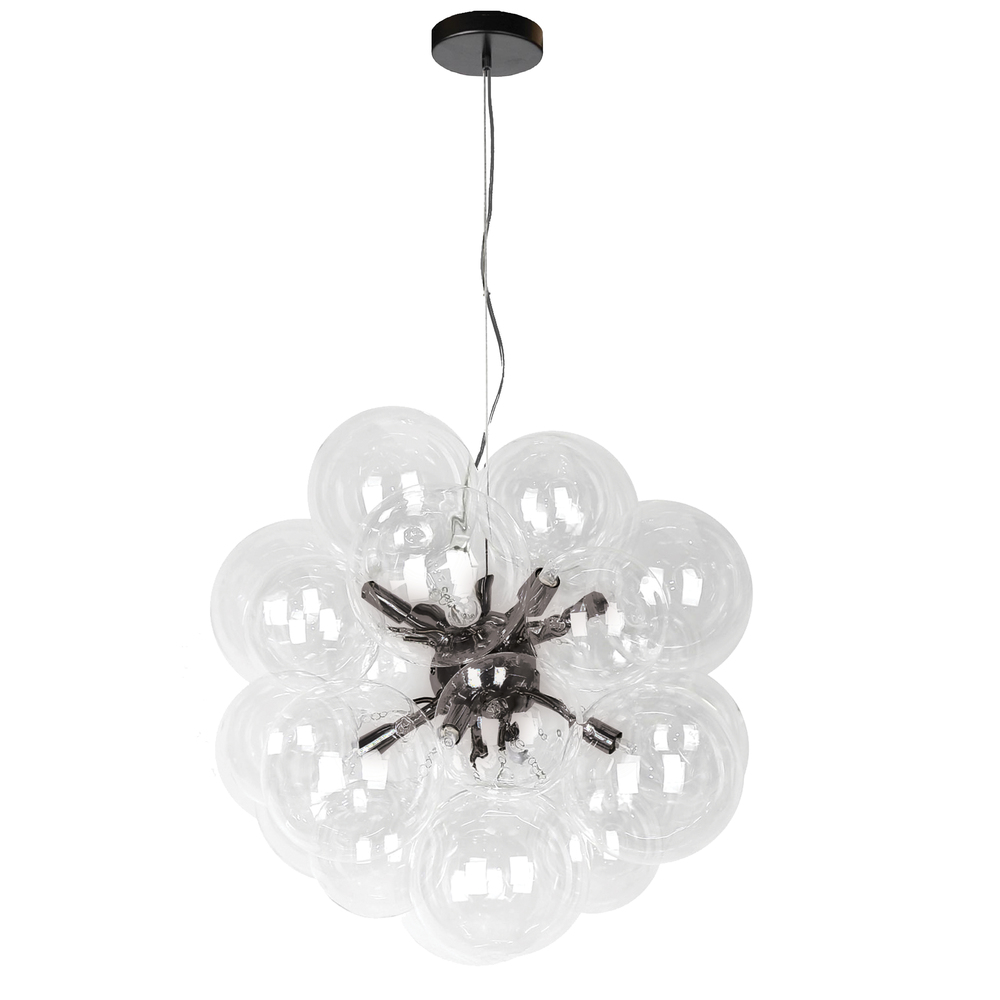 6LT Halogen Pendant, MB w/ Clear Glass