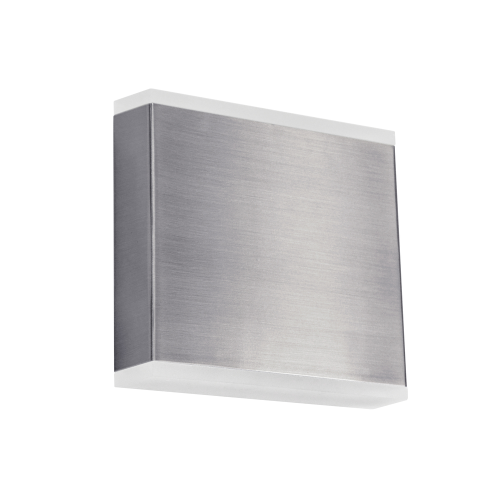 15W LED Wall Sconce, Satin Chrome with Frosted Acrylic Diffuser