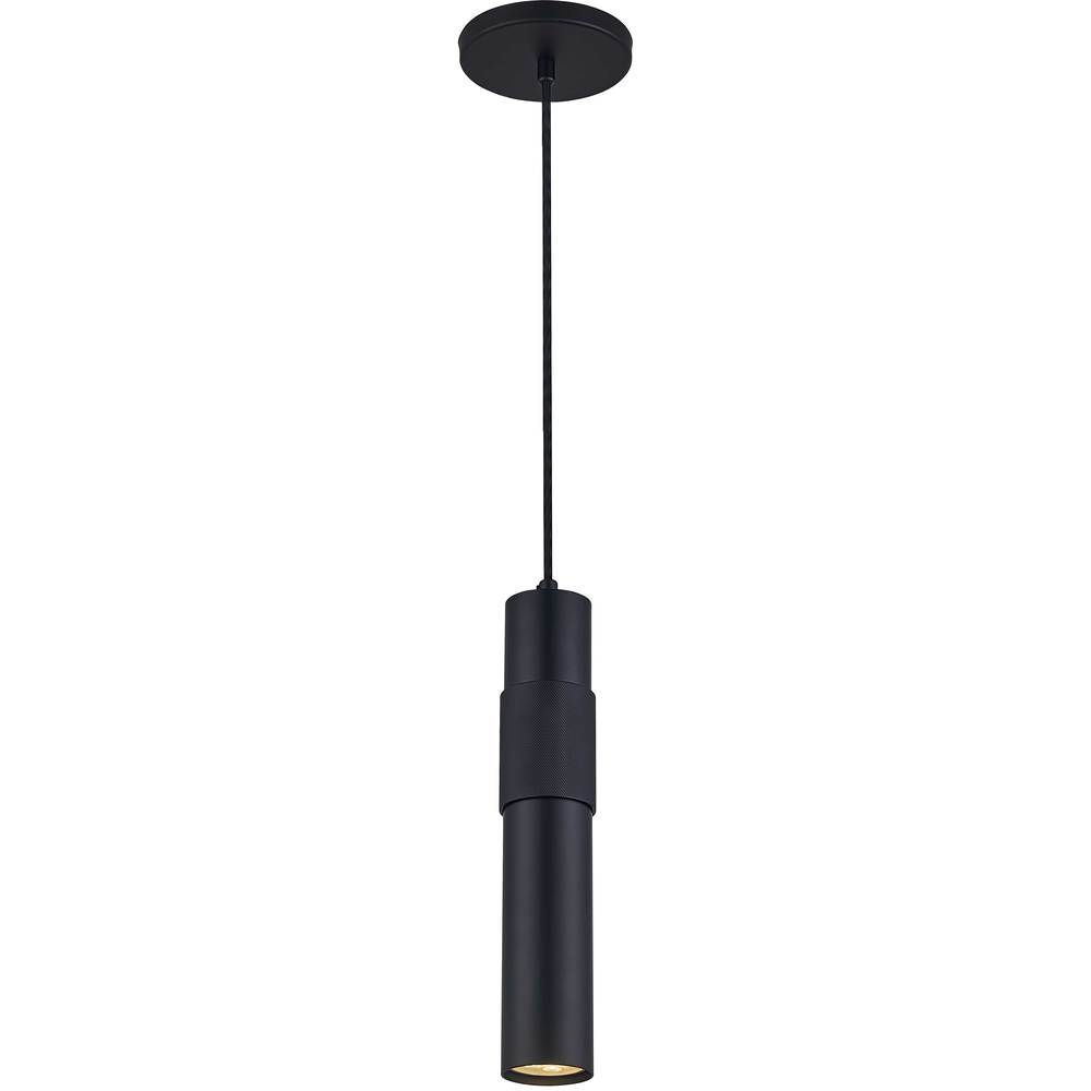 1 Light Halogen Pendant Matte Black