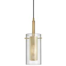 Dainolite 30961-CM-AGB - 1LT Incandescent Pendant,  AGB w/ CLR Glass