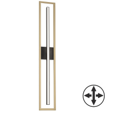 Dainolite ARL-2818LEDW-AGB-MB - 18W Aged Brass & Matte Black Vanity