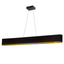 Dainolite AUB-R5030HP-MB-698 - 30W Horizontal Matte Black Pendant with Black/Gold Shade