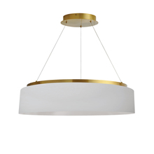 Dainolite CIR-2634C-AGB-790 - 34W Chandelier, Aged Brass w/ White Shade