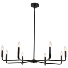 Dainolite CLT-328-MB - 8 Light Incandescent Chandelier, Matte Black