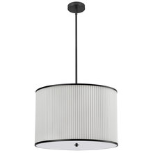 Dainolite PRD-243P-MB - 4LT Incan Pendant, MB w/ WH Pleated Shade