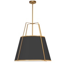 Dainolite TRA-3P-GLD-BK - 3LT Trapezoid Pendant GLD/BK Shade w/790Diff