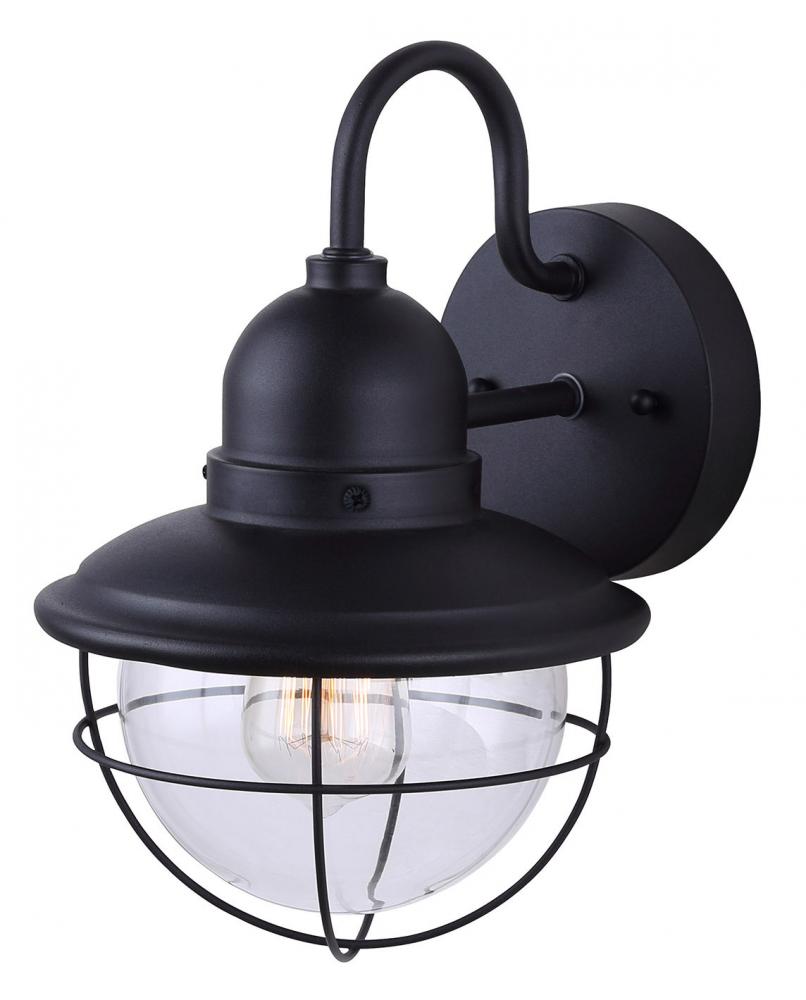 Lohan 1 Light Outdoor Lantern, Black Finish