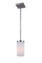 Canarm IPL578A01BN - River, 1 Lt Rod Pendant, Flat Opal Glass, 100W Type A, 4 1/4" x 57 3/4"