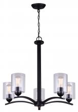 Canarm ICH370A05BK-CL - HAMPTON 5 Light Chandelier