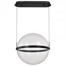 Nuvo 62/2034 - Arvada; 20 Inch LED Pendant; Matte Black; Silk Screened Acrylic Lens