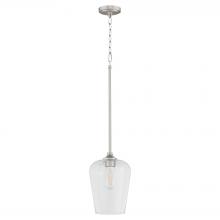 Quorum 3313-65 - Raymond 1 Light Pendant, Satin Nickel