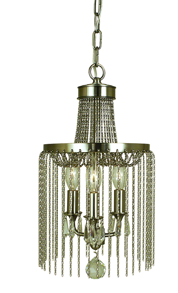 3-Light Polished Nickel Guinevere Mini Chandelier