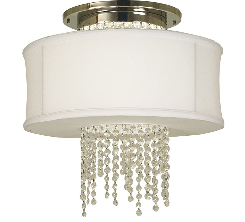 4-Light Polished Nickel Angelique Flush / Semi-Flush Mount