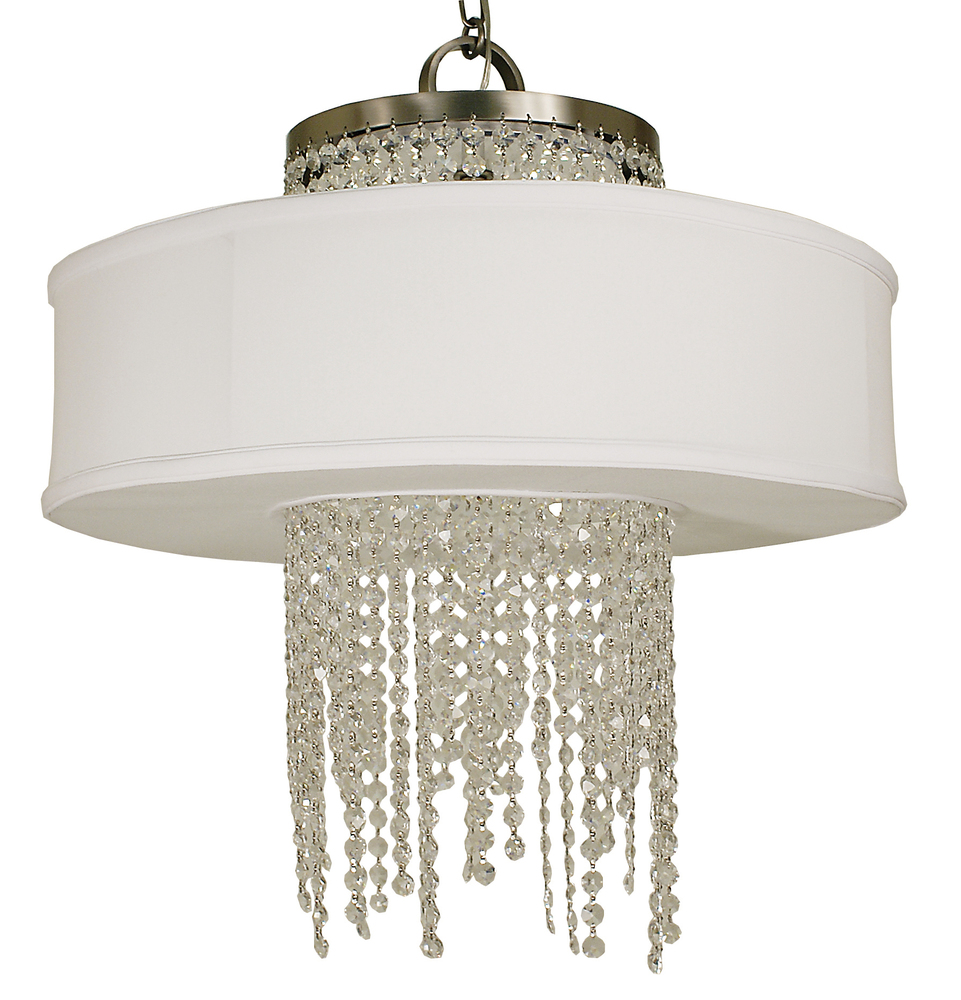 4-Light Polished Nickel Angelique Dining Chandelier