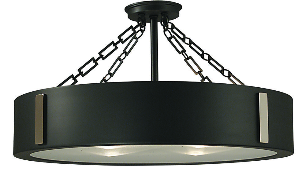 4-Light Roman Bronze/Ebony Oracle Flush / Semi-Flush Mount