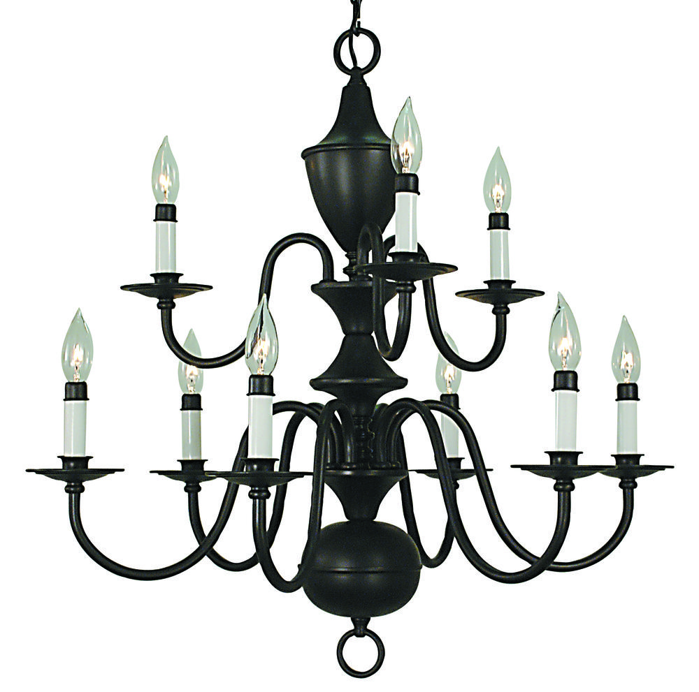 9-Light Polished Brass Jamestown Dining Chandelier