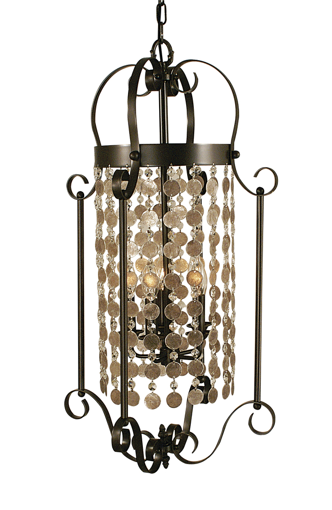 5-Light Mahogany Bronze Naomi Foyer Chandelier