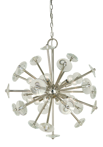 12-Light Polished Nickel Apogee Chandelier