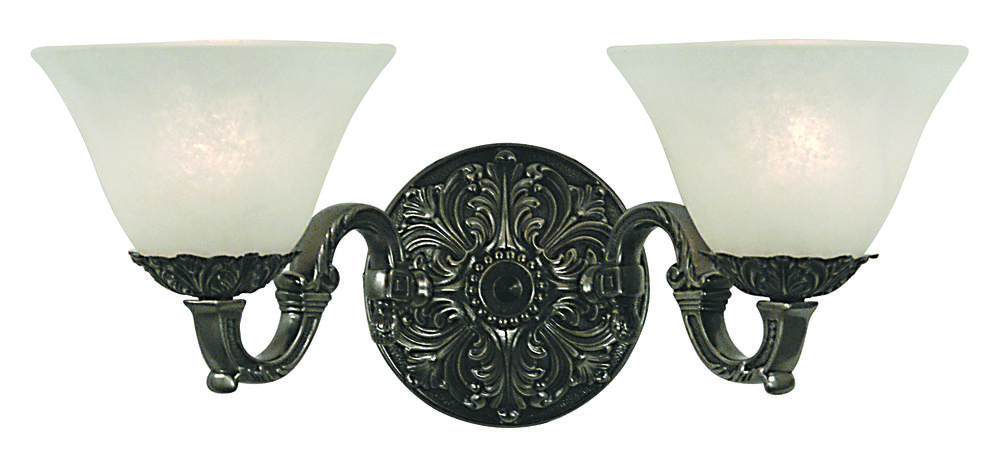 2-Light Antique Silver Napoleonic Sconce