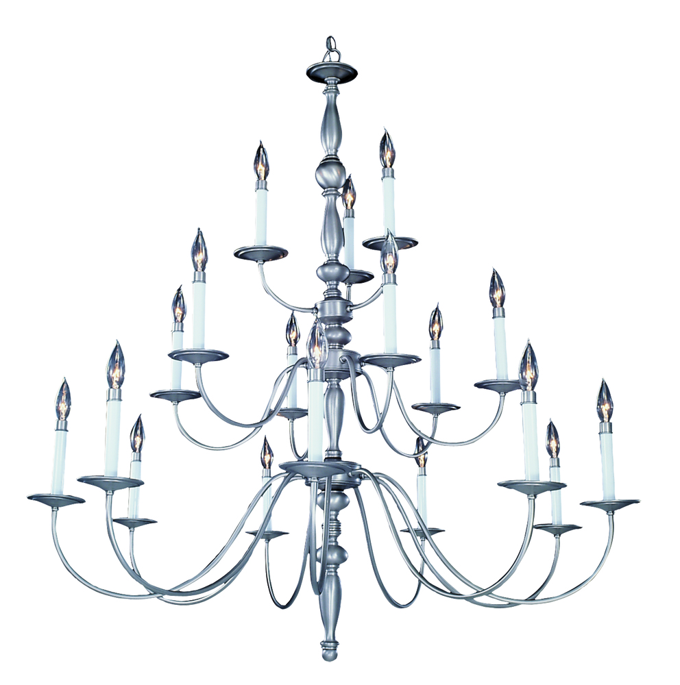 18-Light Polished Brass Jamestown Foyer Chandelier