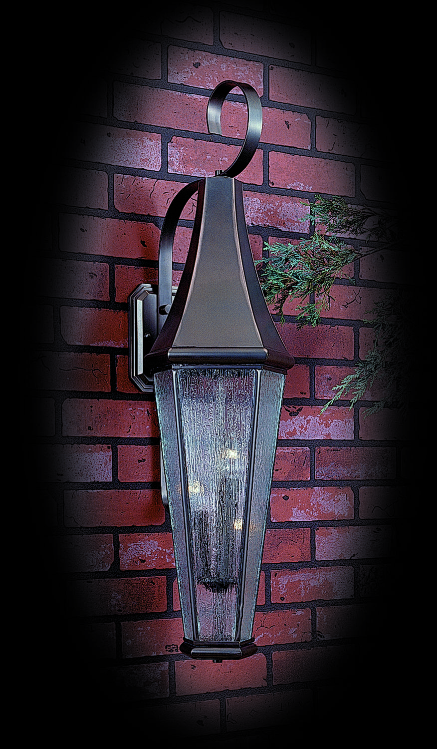 3-Light Siena Bronze Le Havre Exterior Wall Mount