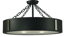  2416 SP/PN - 4-Light Satin Pewter/Polished Nickel Oracle Flush / Semi-Flush Mount