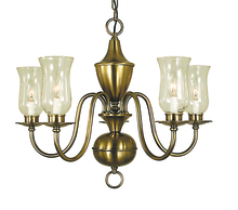 Framburg 2545 PB - 5-Light Polished Brass Jamestown Dining Chandelier