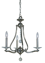 Framburg 3093 PN - 3-Light Polished Nickel Allena Chandelier