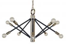 Framburg 4687 PN/MBLACK - 10-Light Felix Dining Chandelier