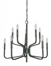 Framburg 5480 IRON - 10-Light Iron Heidelberg Dining Chandelier