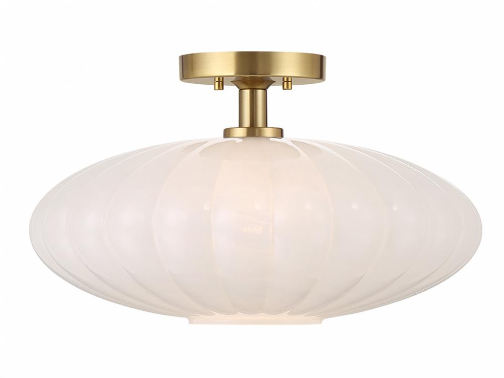 1-Light Ceiling Light in Natural Brass