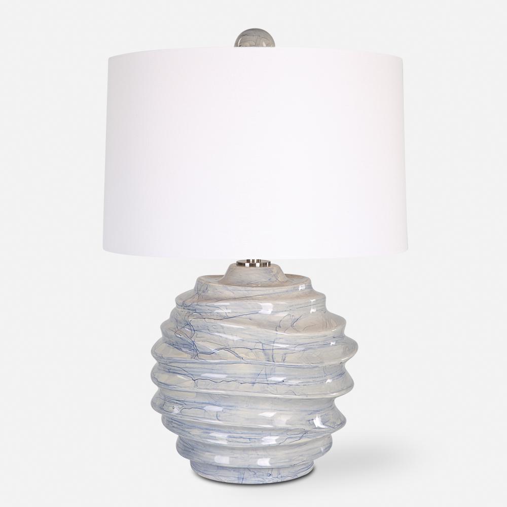 Uttermost Waves Blue & White Accent Lamp