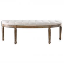 Uttermost 23196 - Leggett Tufted White Bench