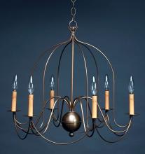 Northeast Lantern 940-DAB-LT6 - Hanging Bird Cage Arms Dark Antique Brass 6 Candelabra Sockets