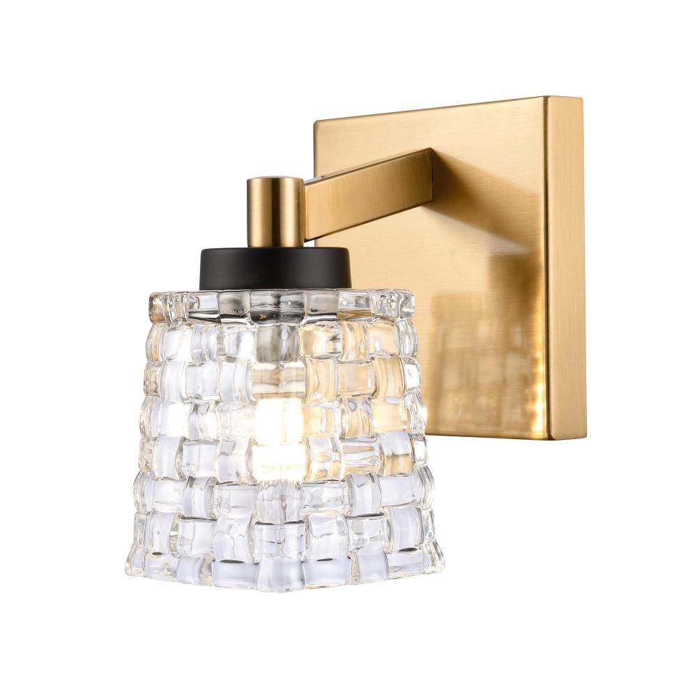 Candace 4.75'' Wide 1-Light Vanity Light - Satin Brass with Matte Black