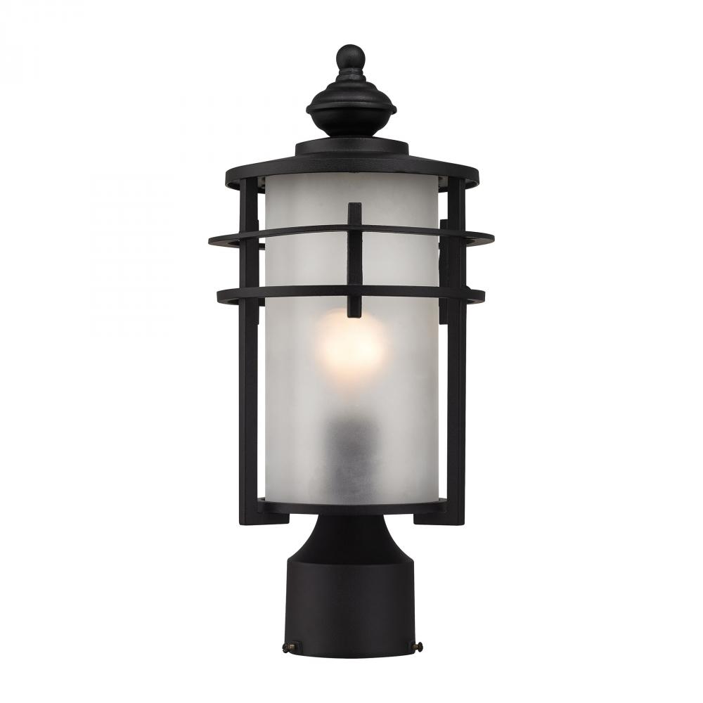 Meadowview 1-Light Outdoor Post Mount in Textured Matte Black