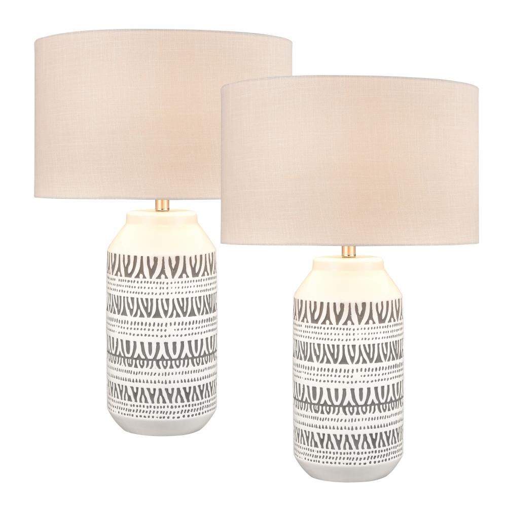 Calabar Table Lamp - Set of 2 White