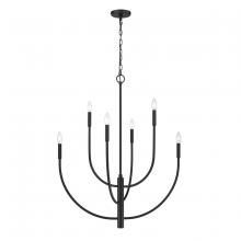 ELK Home 82027/6 - Continuance 30'' Wide 6-Light Chandelier - Charcoal