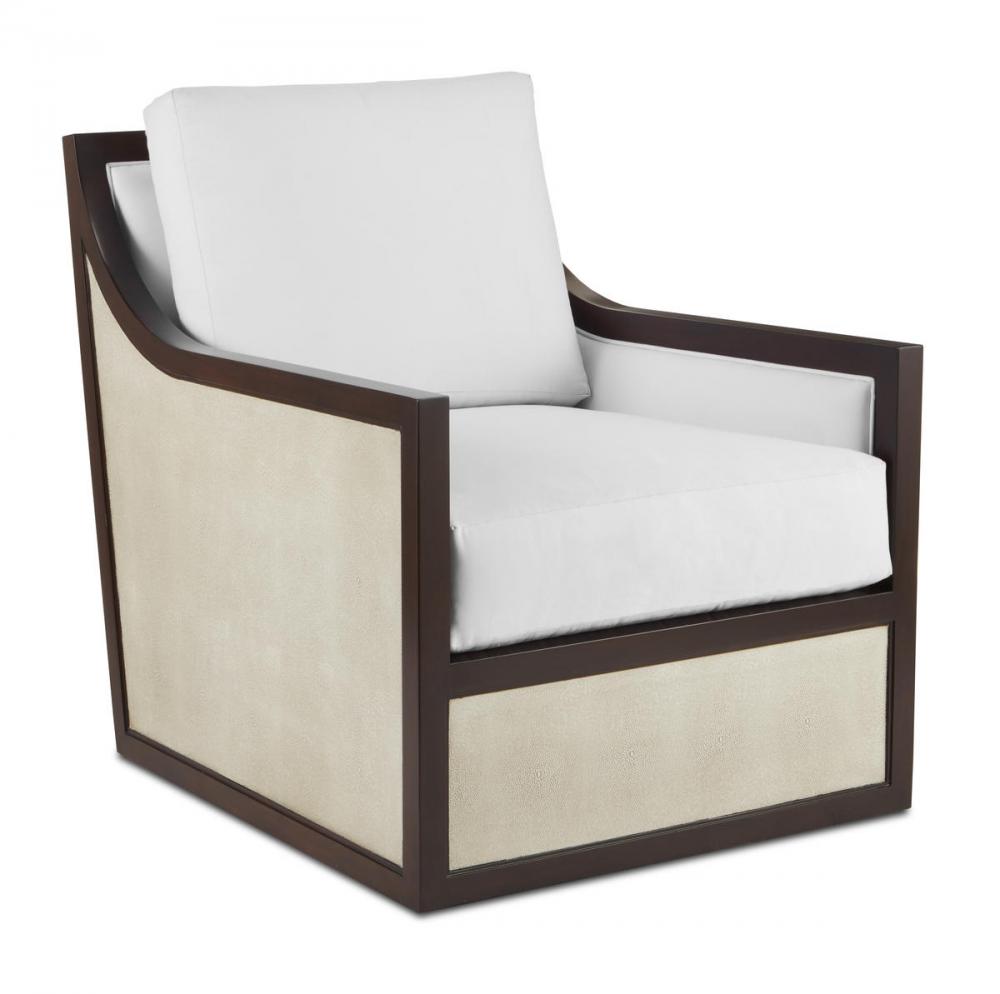 Evie Muslin Swivel Chair