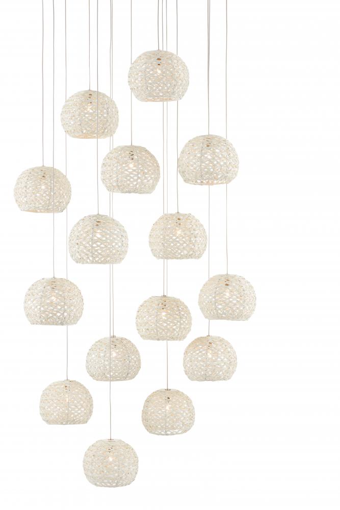 Piero White 15-Light Round Mul