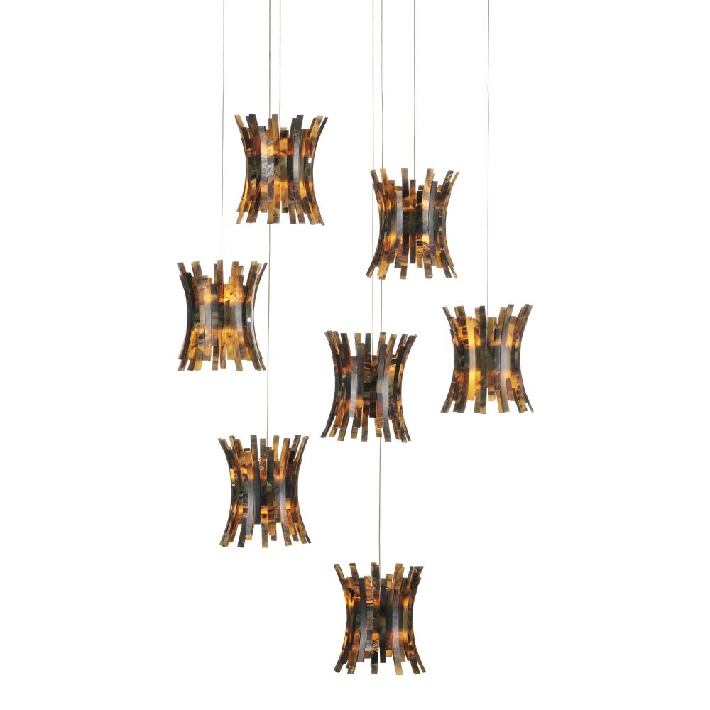 Alsop 7-Light Round Multi-Drop Pendant